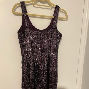 Purple sequin dress